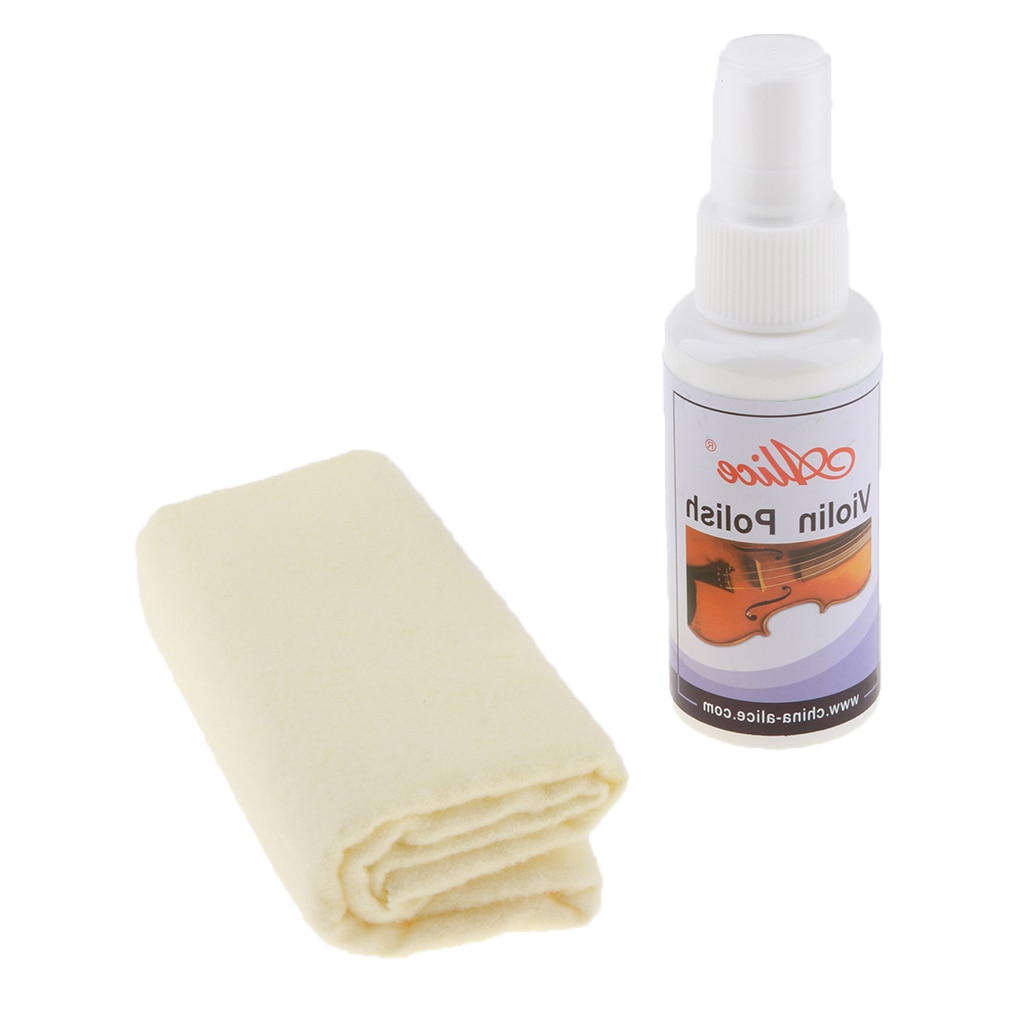 Violin Polishing Oil with Cleaning Cloth Cleaner Kit for Violin Viola Cello String Instrument