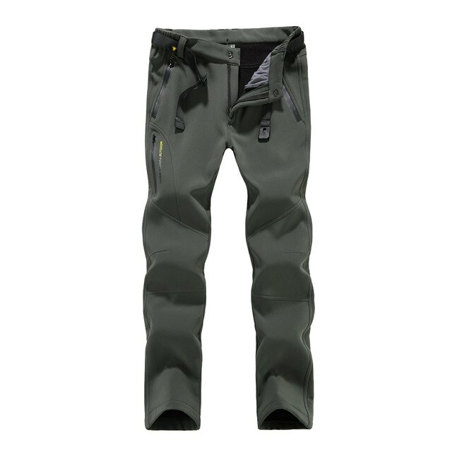 Vinter solft shell byxor dam skidbyxor dam plus size vattentäta snöbyxor tjocka fleece vandringsbyxor snowboardbyxor: Armén / M