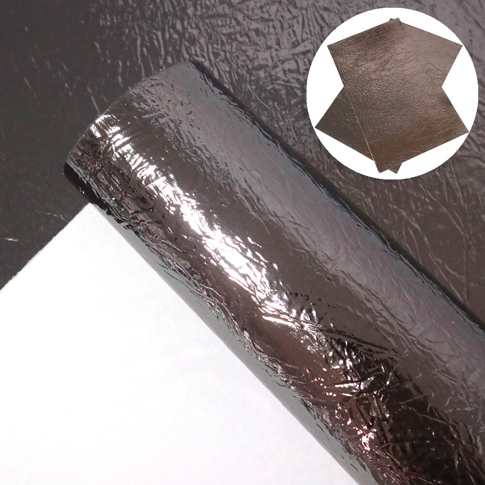 20*34cm Color sólido Metal explosión grieta cuero sintético, materiales hechos a mano para manualidades de bolsos, 1Yc7220: 1089701004