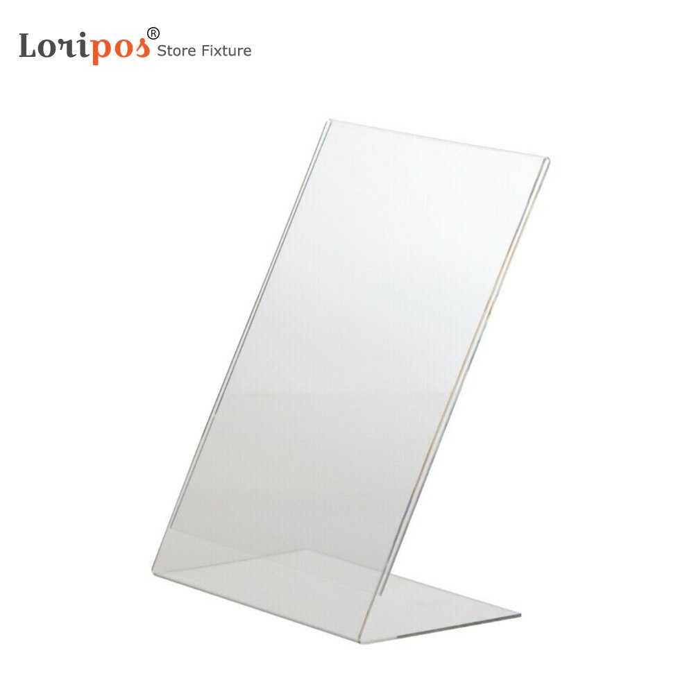 Slanted Acrylic Menu Holder 10x20cm