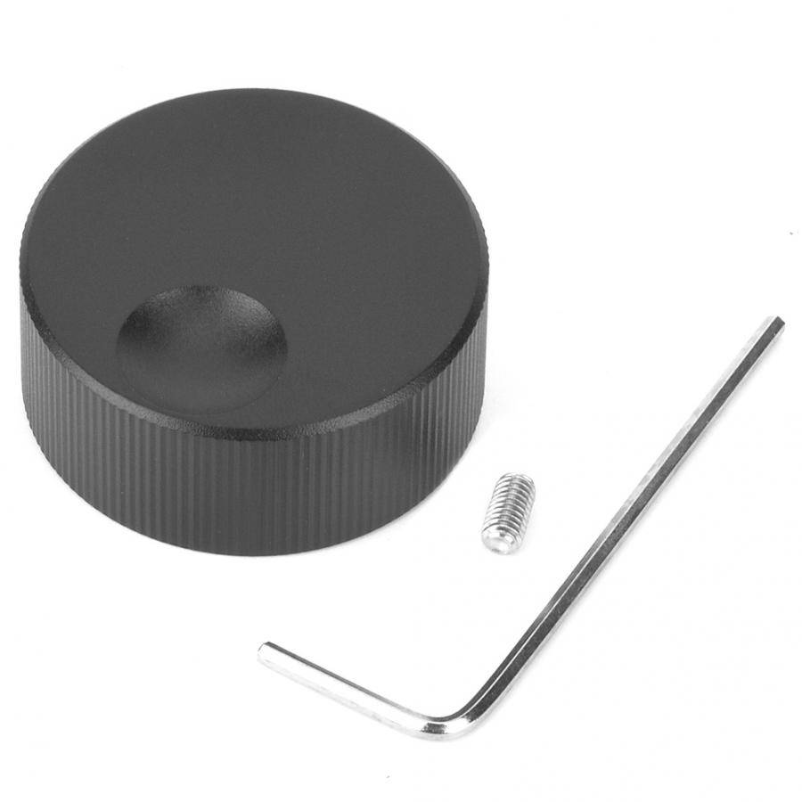 32X13Mm Volumeknop Zwart Frosted Solid Aluminium Knop Voor 6Mm Potentiometer Aluminium Knop Wrench Schroef set