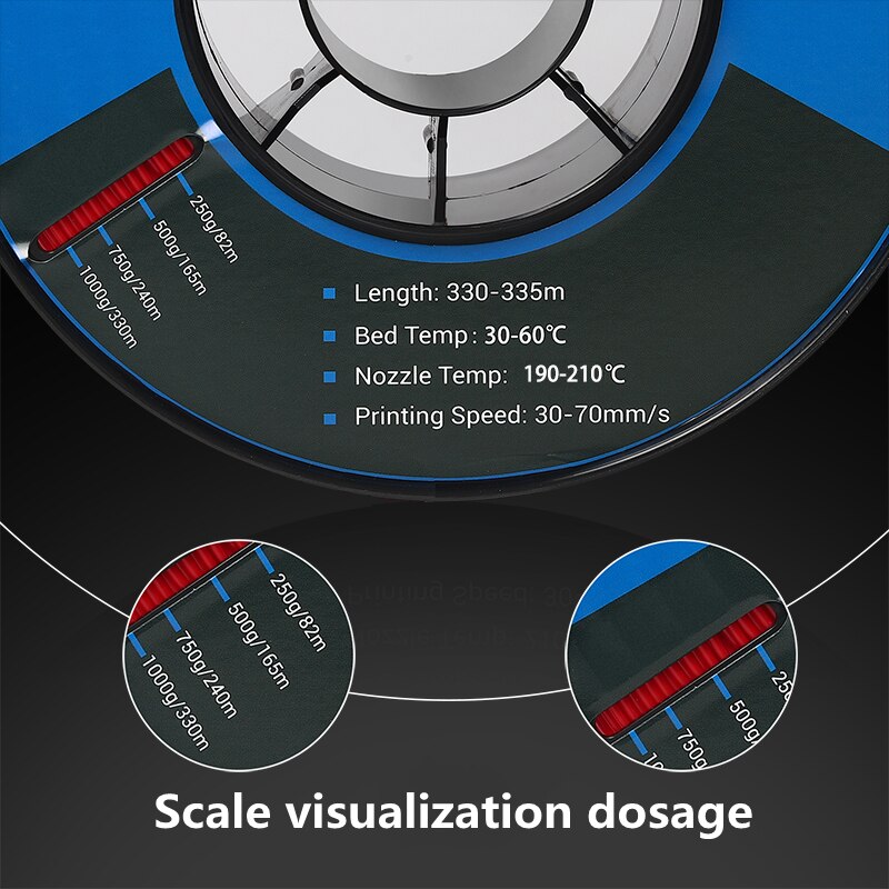 3D Printing Filament PC + ABS 1.75MM 1KG Wear Resistance Hardness Impact Resistance Suitable For Open Printer Heat Resistance