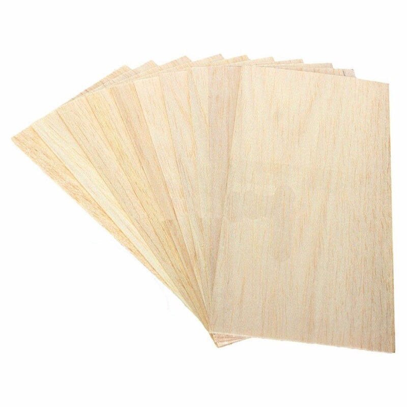 10pcs 300*100mm Houten Plaat Model Balsahout Vellen DIY Huis Vliegtuigen Materiaal 1mm ~ 8mm Dik