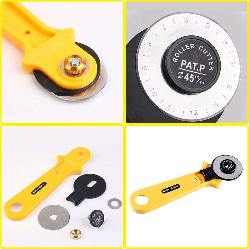 LMDZ Rotary Portable Loop Rotate Sewing Cutter Tailor Premium Sewing Scissors DIY cutting tool with handle safety