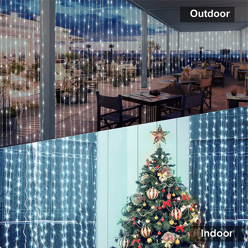 300LEDs Solar- Vorhang Licht LED Ich bin Freien Wasserdichte Girlande Dekoration Lichterketten Hof Weihnachten Gebühr Girlande Lichterketten