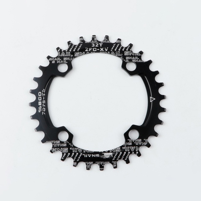 Plateau de pédalier 96 BCD rond et ovale, 32T 34T 36T 38T, plateau étroit et large pour Alivio M4000 M4050 NX GX X1 96bcd, chaîne de plat vtt: Round Black / 34T