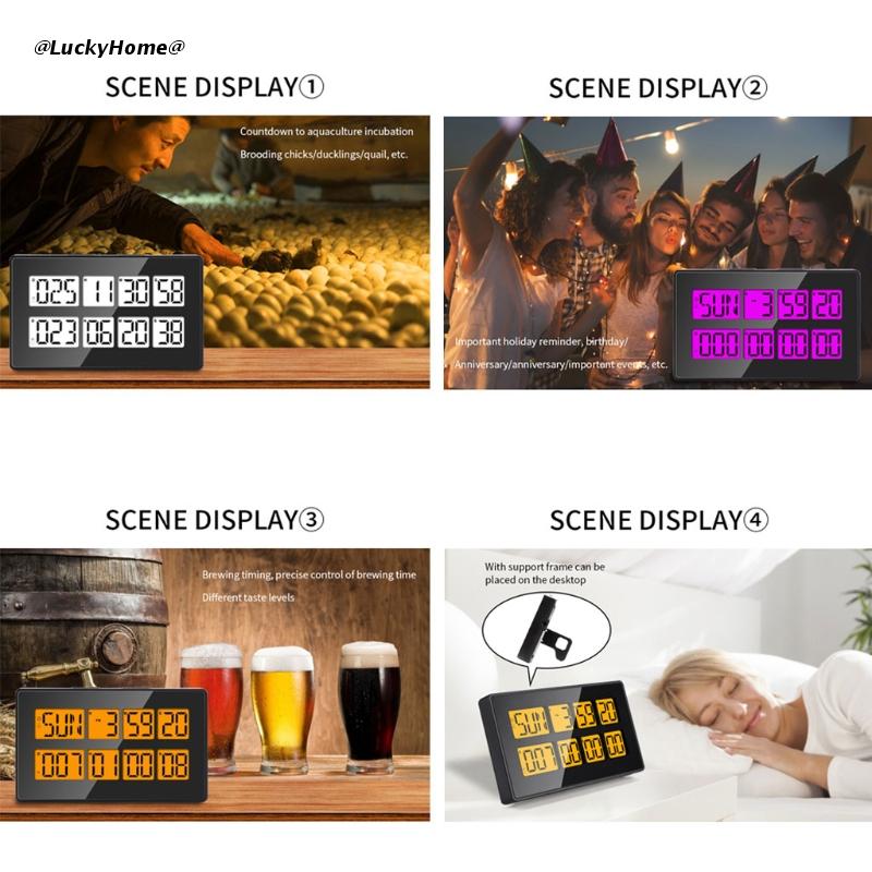 Magnetic Timer Multipurpose Digital Timer 999 Days with 3 Preset Procedure Clock