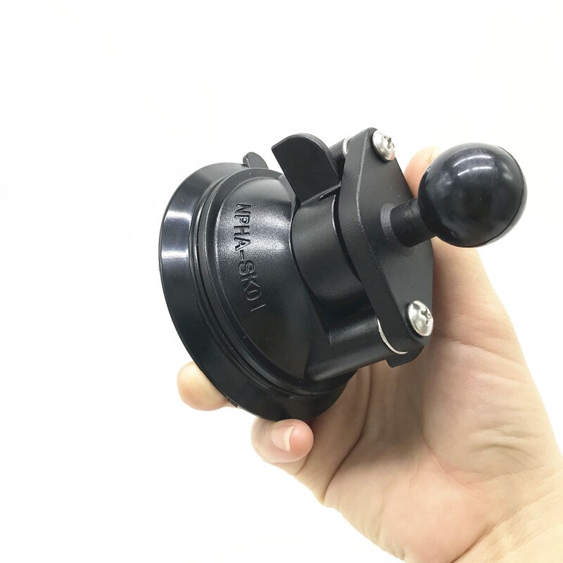 Halkaisija 80mm- pohjainen auton ikkunan kierrelukko imukuppi  to 1 tuuman palloteline gopro-kamera-älypuhelimelle ram-kiinnityksille