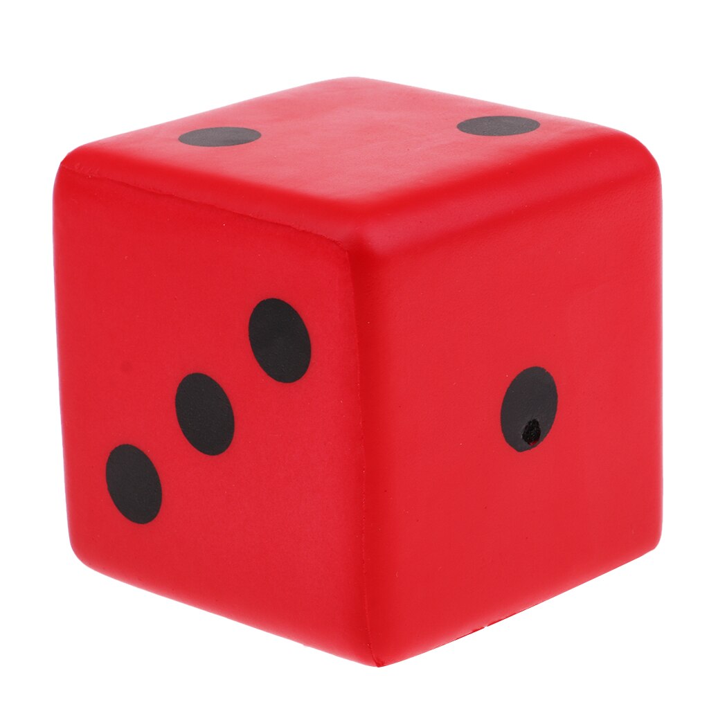 Sponge Dice Foam Dot Dice Playing Dice for Math Teaching Vent Toy: Red