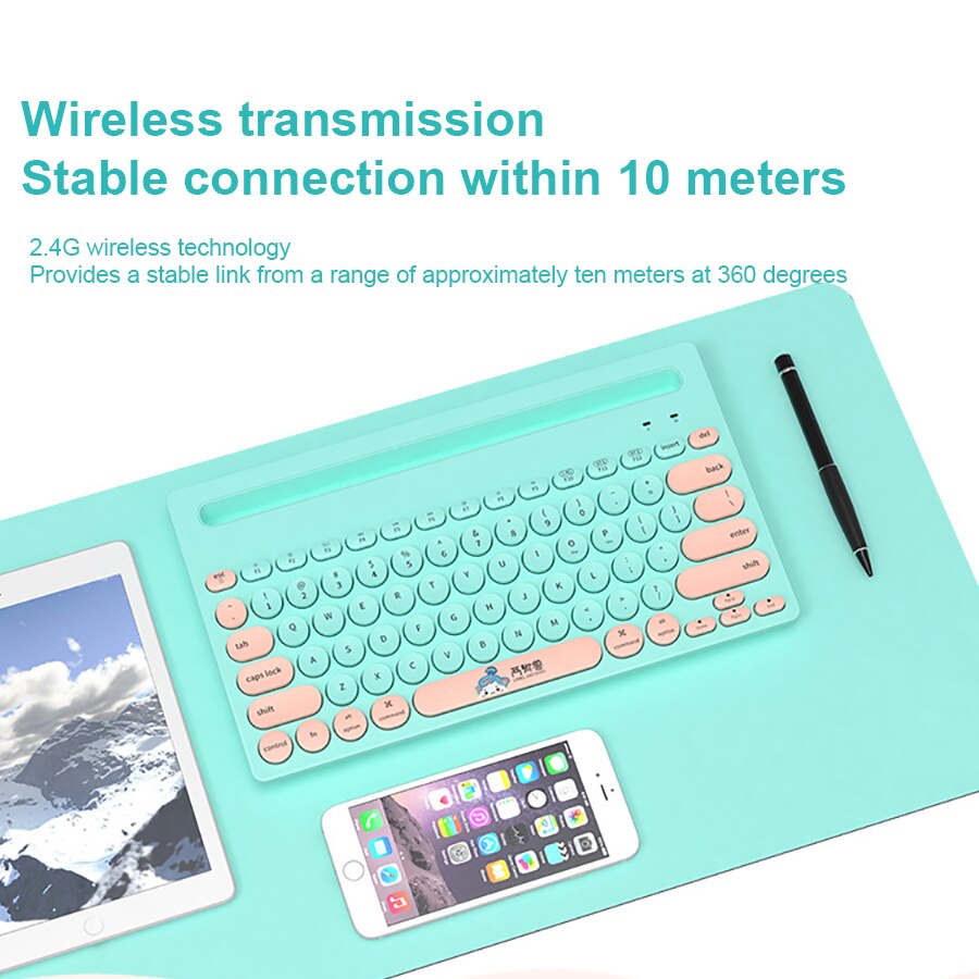 2.4G Tri-Mode Bluetooth Toetsenbord Draadloze Gaming Toetsenbord Voor Macbook Pro Iphone Ipad Tablet Pc Gamer Slient Computer toetsenbord