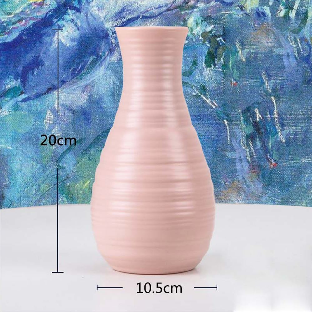 Nordisk vase dekorativt hjem plast blomstervase efterligning keramisk blomsterpotte blomsterkurv dekoration vase til blomsterindretning