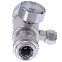 CO2 Aquarium Moss Plant Fish Enkele Manometer Met Ring Ring Zilver Aluminium Legering Regulator Manometer Apparatuur