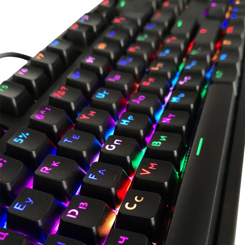 104 russian translucent backlit keycaps for cherry mx keyboard switches