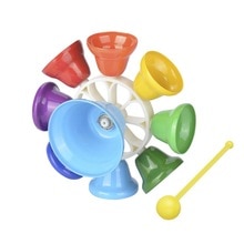 Students School Handbells Colorful Clear Sound Multi-purpose Octave Teaching Aids Percussion Instrument Hand Bell Noise Maker