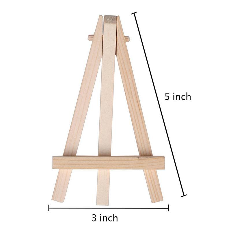 4 Door 4 Inch Mini Canvas En 8*16Cm Mini Houten Schildersezel Set Voor Schilderij Tekening School Student artist Supplies, 12 Pack