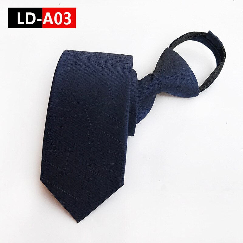Original Convenient Fast Zip Tie Men's Simple Business 8 Cm Wedding Groom Lazy Easy To Pull Decorative Tie: LD-A03