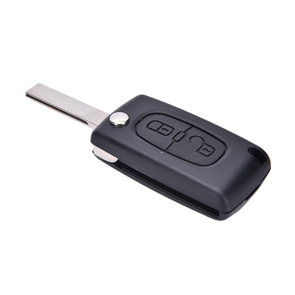 2 -knapps fjärrkontroll för peugeot 307 308 107 207 407 utbytes vikbar nyckelbricka skalblad