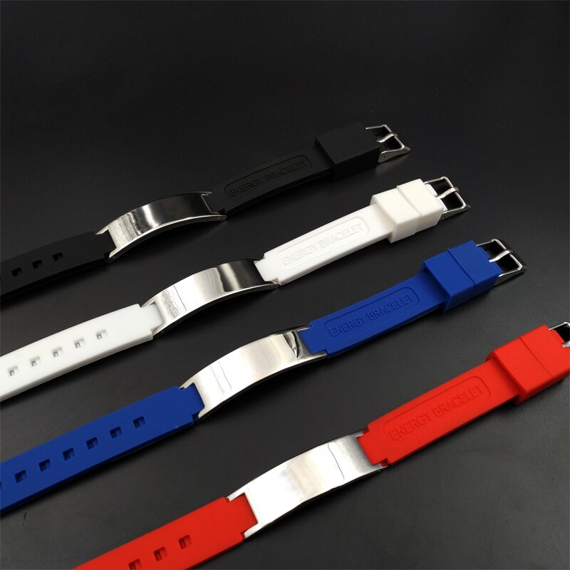 Bracelets d'équilibrage d'énergie de puissance thérapie magnétique d'ion groupes de Silicone de Bracelets corps de thérapie gardant votre douleur saine ..