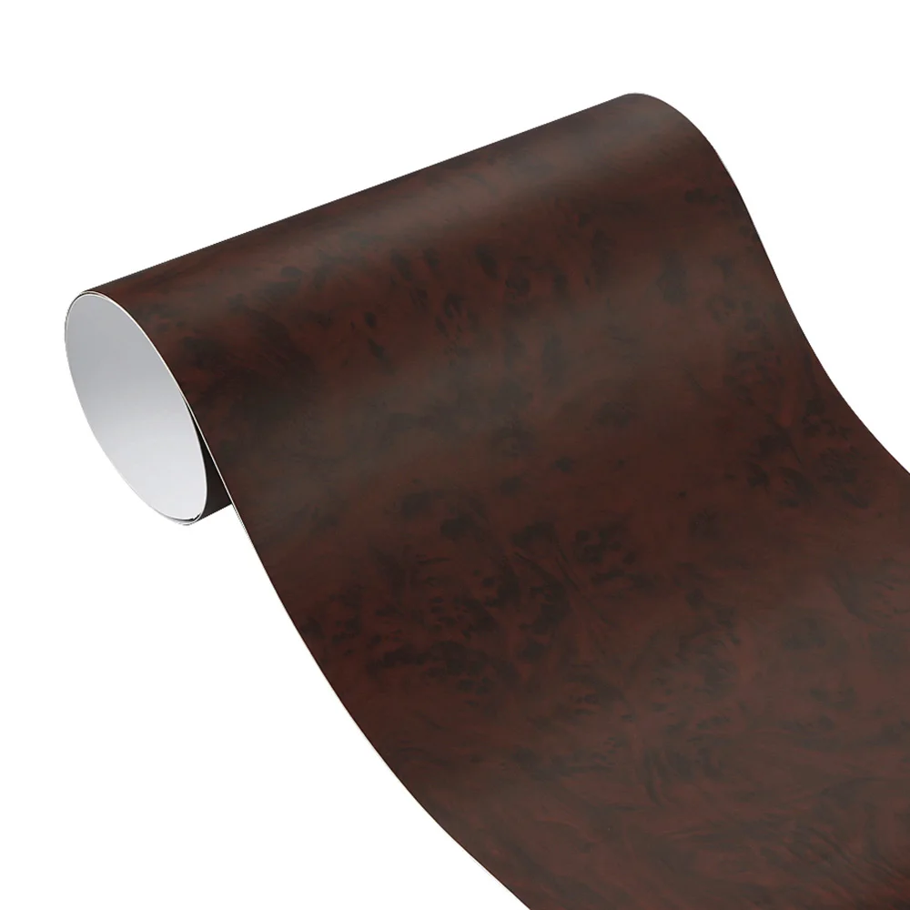 60x500cm Matte Self-adhesive Wood Grain Textured Vinyl Film Car Wrap PVC Waterproof Auto Internal Decoration Car Sticker Styling: black