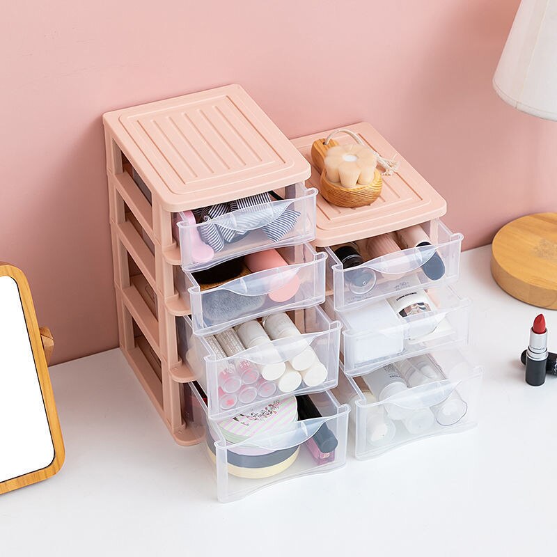 Drawer Organizer Desktop Storage Box Office Finishing Dormitory Stationery Storage Cabinet Makeup Cosmetics Sundries Organizer