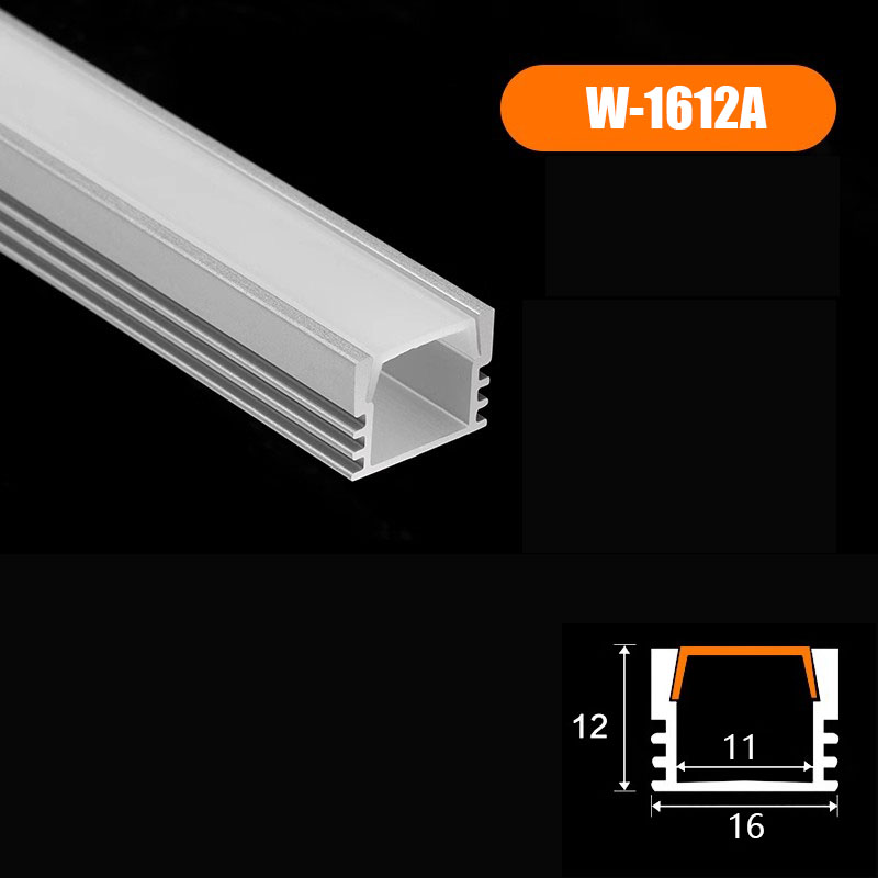 Tira de luces Led de perfil de aluminio negro/plateado, difusor de 2835 5050 canales, iluminación de línea de pared interior, barra de luz magnética para armario de cocina: YELLOW / Verde claro