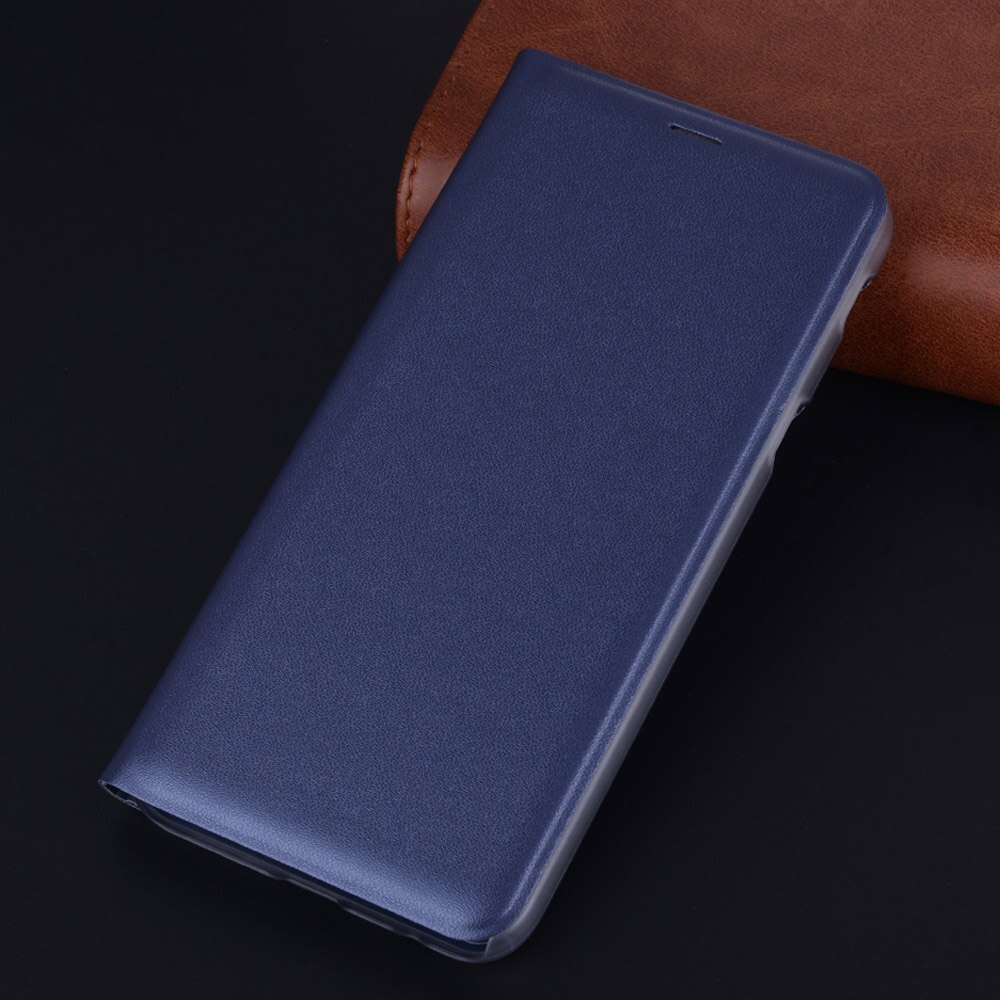 360 Volledige Cover Leather Phone Case Voor Samsung Galaxy J6 J 6 Sm J600 J600F J600G SM-J600 SM-J600FN Flip wallet Case Funda: Dark blue