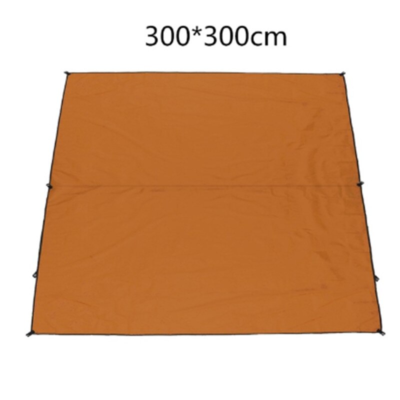 Hamaca impermeable de nailon 210T, lona para lluvia, hamaca, dosel, refugio solar para acampar, equipo esencial para senderismo: Naranja