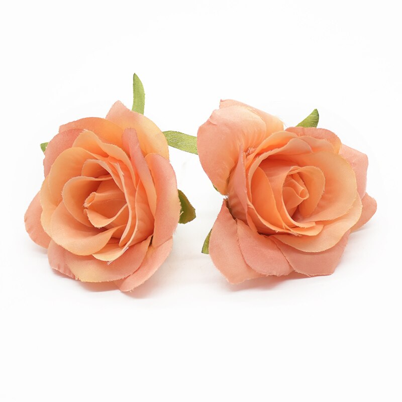 6pcs 7cm Artificial rose heads for Home decoration accessories Flower arrangement Diy Headwear Indoor furnishings Wedding brooch: 6