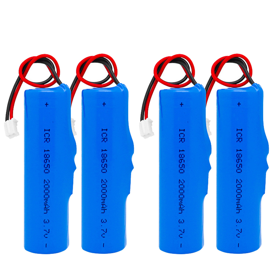 3.7V 2000Mah 18650 Li-Ion Oplaadbare Batterij Met Pcb PH2.0-2P Batteria 18650 Batterijen: WHITE
