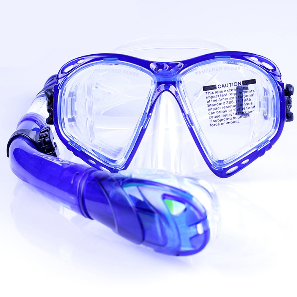 Diving Mask and Snorkel Top clear silicone Adult diving mask Myopia lens Diving Set Nearsighted optical snorkel set