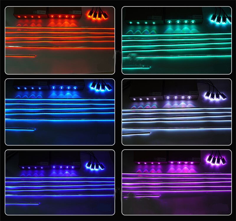 Car Interior Ambience Lamp LED Acrylic Optical Fiber Strip