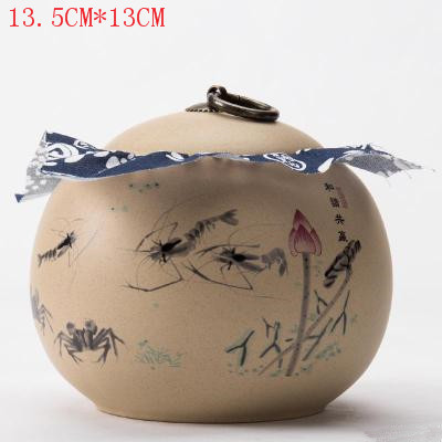 JIA-GUI LUO Farbe Glasur Keramik Tee Caddies Tieguanyin verschlossenen dosen Getrocknete Frucht Tragbare reise Tee Kasten D057: 3