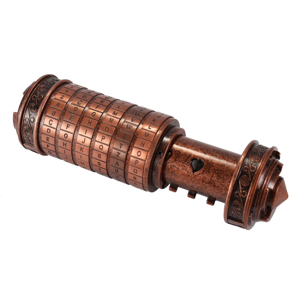 Retro Birthday Valentine Box Code Alphabet Locks for Ring Retro Cylinder Lockbox Cylindrical Lock Home Decoration