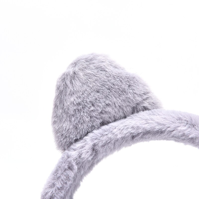 Cat Ear Muffs Earlap Glitter Sequin Earmuffs Headband Women Girl Fur Winter Ear Warmer Earmuffs