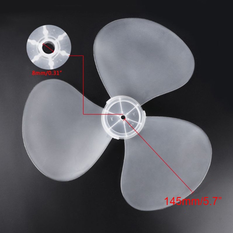 3 Leaves Clear Plastic Fan Blade Replacement for 12 Inch Pedestal Fan Stand Fan Table Fan Accessories 85DA