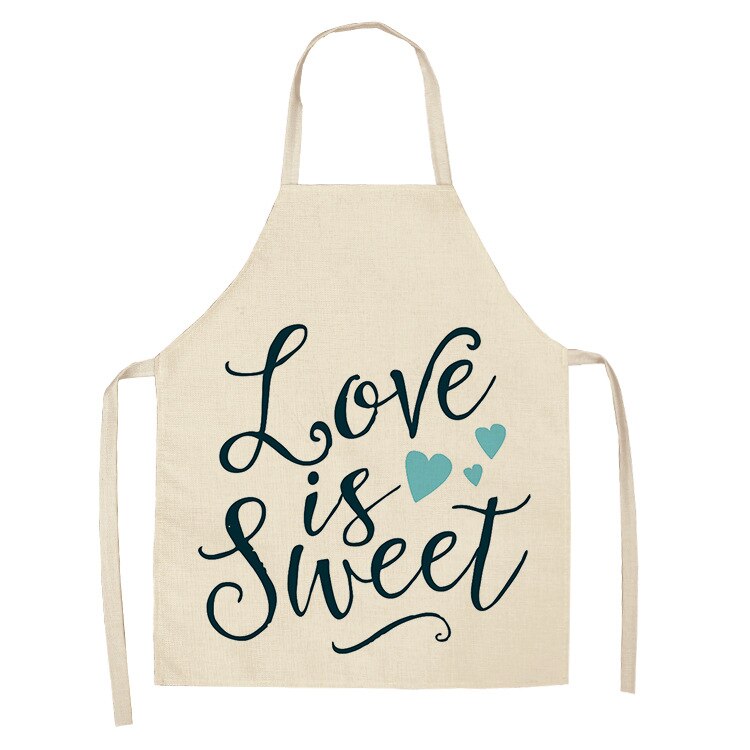 1Stck verrotten Lippen knapp Küche Schürzen Für Frauen Baumwolle Leinen Lätzchen Haushalt Reinigung Schürze Hause Kochen Schürze 53*65cm WQL0114: 2WQ-WQL0114-4