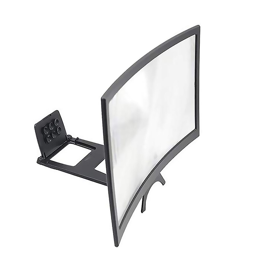 12 inch Mobile Phone Screen Enlarged Bracket Display ABS Shell Acrylic Lens Curved 3D Magnifier Stand Reduce Radiation