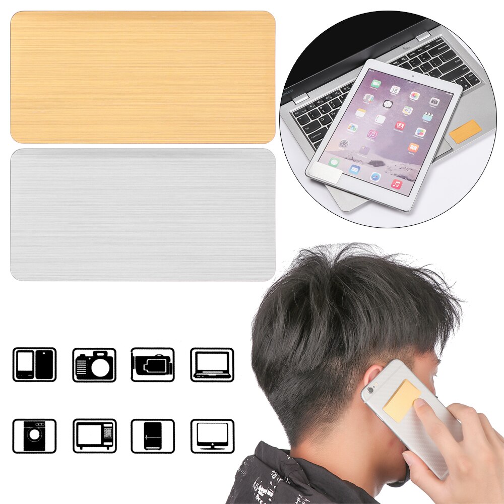 2pcs Lightweight Gold Silver Stickers Anti EMF Shield Radiation Protection Shield Stickers For Camera Cell Phone Laptop Unversal