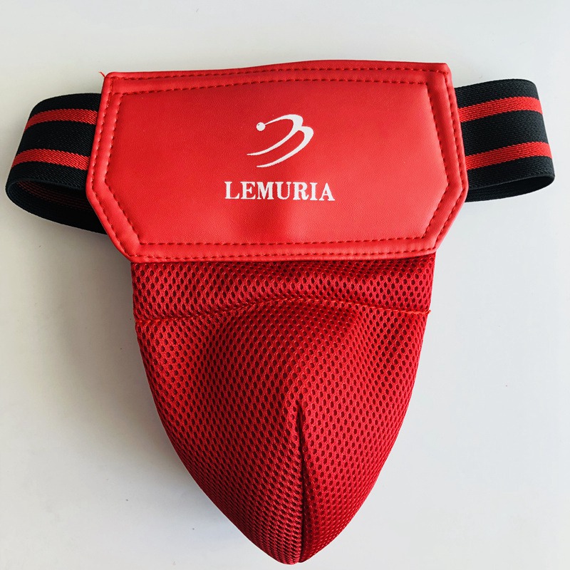 Lemuira Kick boxing Groin Protector jockstrap suit for 145-175cm height child and adult Sanda MMA sport crotch protector: White