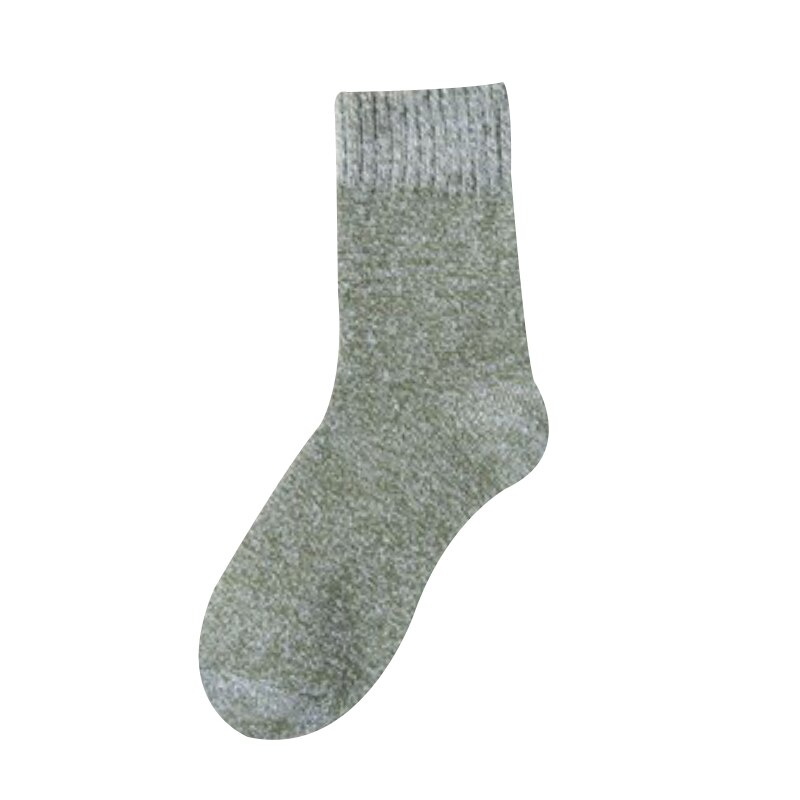 1/2 Pairs Winter Super Thermosocks Thicker Men Socks Harajuku Style Cold Protection Anti-frostbite Snow Outdoor Warm Size39-45: 1 pair Green