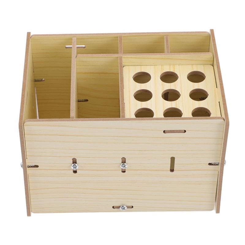 Multifunctional Wood Hairdressing Tool Box Barbershop Storage Scissor Hair Clips Comb Clamps Organizer Stand Case Salon: G21 B