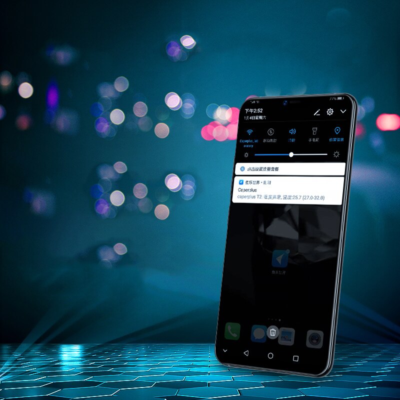 Caperplus Fish Tank Thermometer APP Wifi Remote Control Monitor Thermometer Aquarium Fish Tank Reef Tank Temperature Test Meter