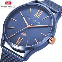Relogio masculino Luxe Analoge sport Horloge Blauw Mesh Band mannen Quartz Horloges Business Watch Mannen Horloge Grote whatch