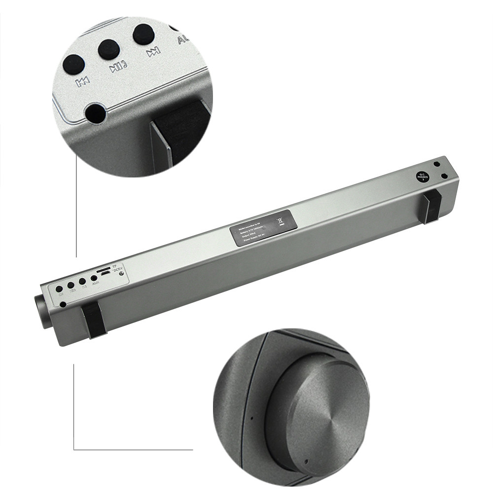 VOBERRY Wireless Bluetooth Speaker LP-08 Slim Magnetic Stereo Sound Subwoofer HIFI Boombox Stereo Portable Handsfree For TV PC