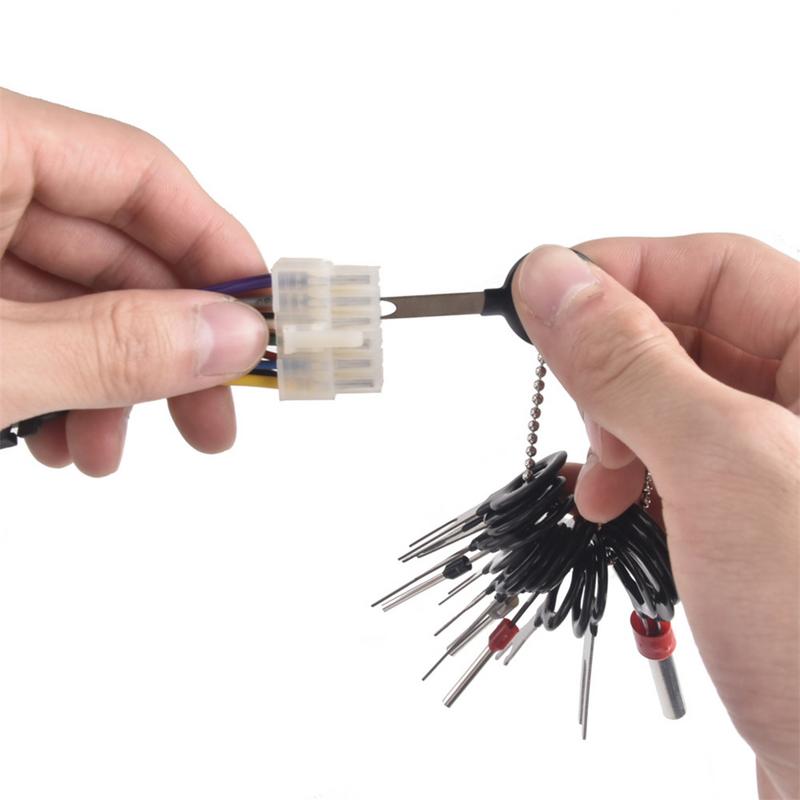 Wire terminal fjernelse værktøj rustfrit stål sele forbindelse picking værktøj bil elektriske ledninger crimp stik pin extractor