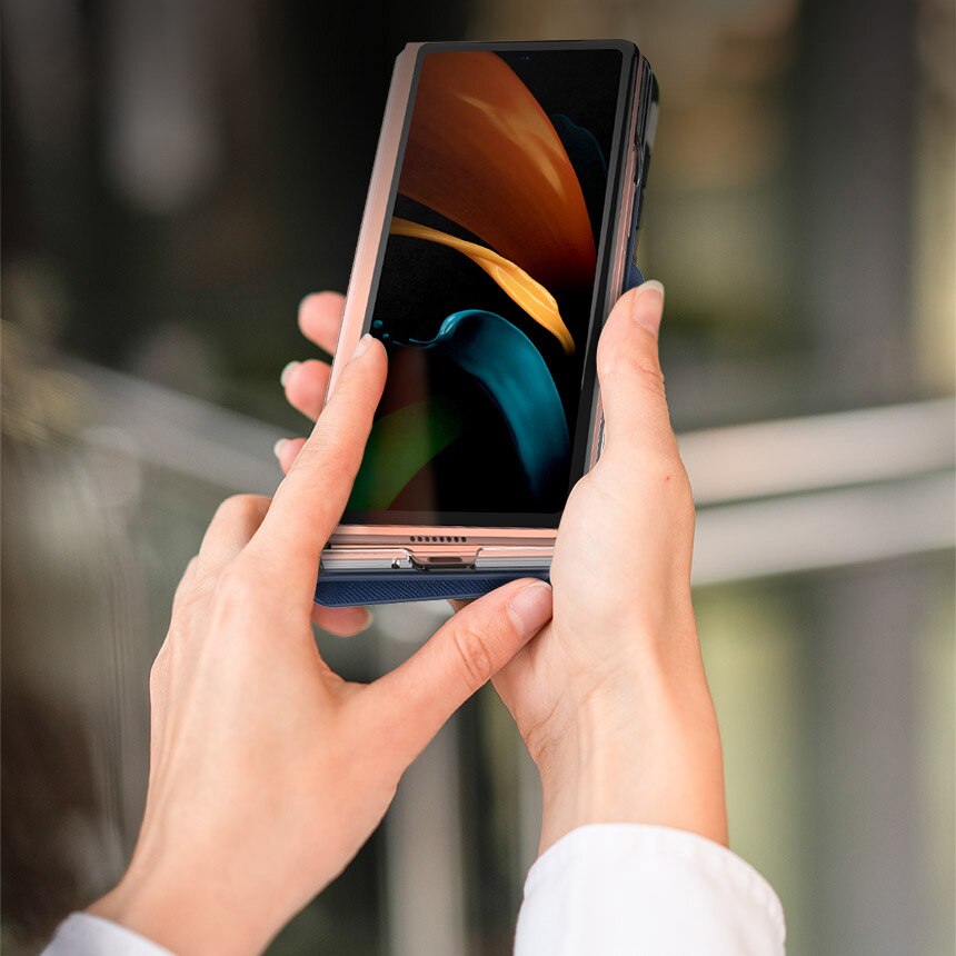 Galaxy Vouw 2 Case Case Voor Galaxy Z Fold2 5G Leather Flip Case Mobiele Telefoon Shell 2 Kleuren Optionele nieuwkomers