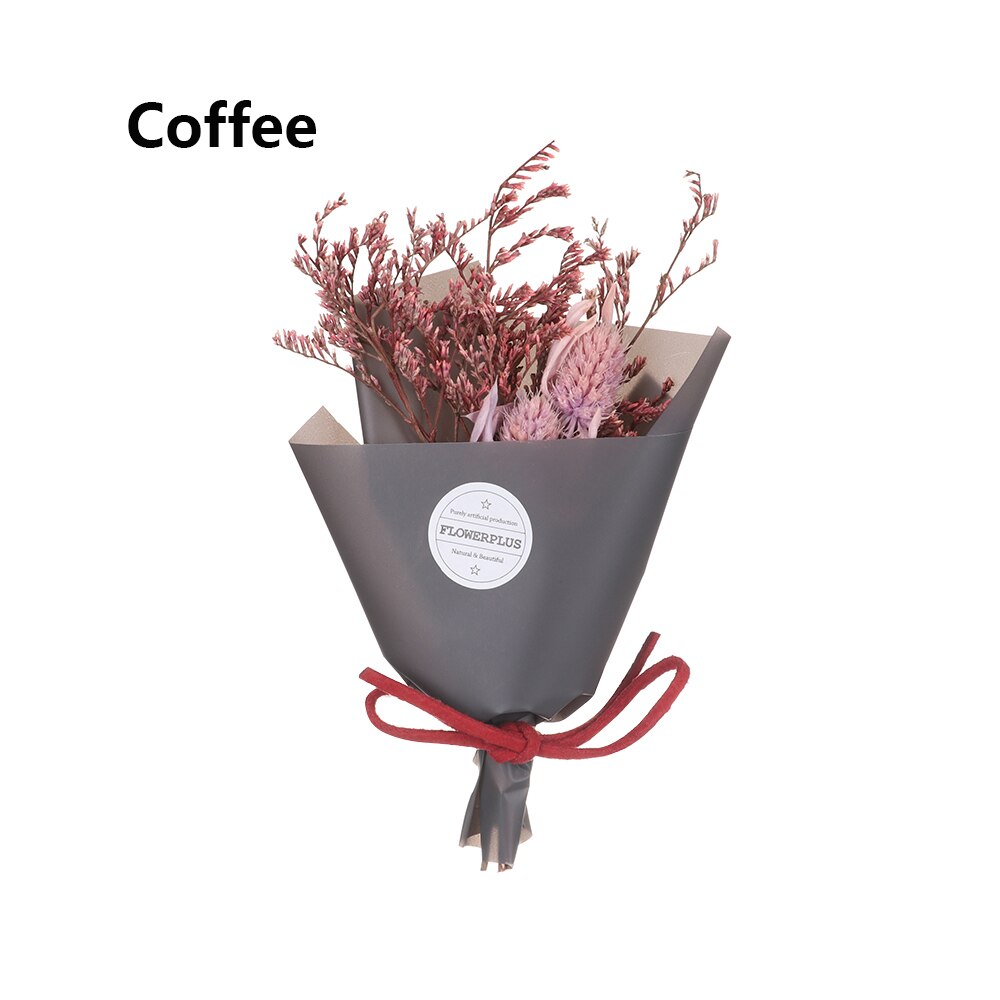 Naturliga torkade blommor minigräs för bröllop heminredning pysselpackning torkade blommor fotorekvisita: Kaffe