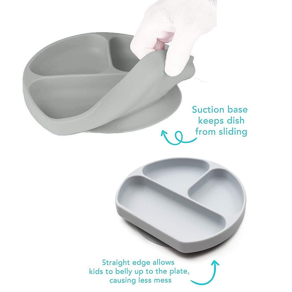 Kinderen Gerechten Baby Silicone Sucker Kom Kindje Glimlach Gezicht Plaat Servies Set Glimlach Gezicht Baby Servies Set Kids Plaat