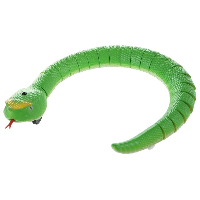 Rc snake legetøj, genopladelig fjernbetjening slange med interessant æg radio kontrol legetøj til børn, grøn