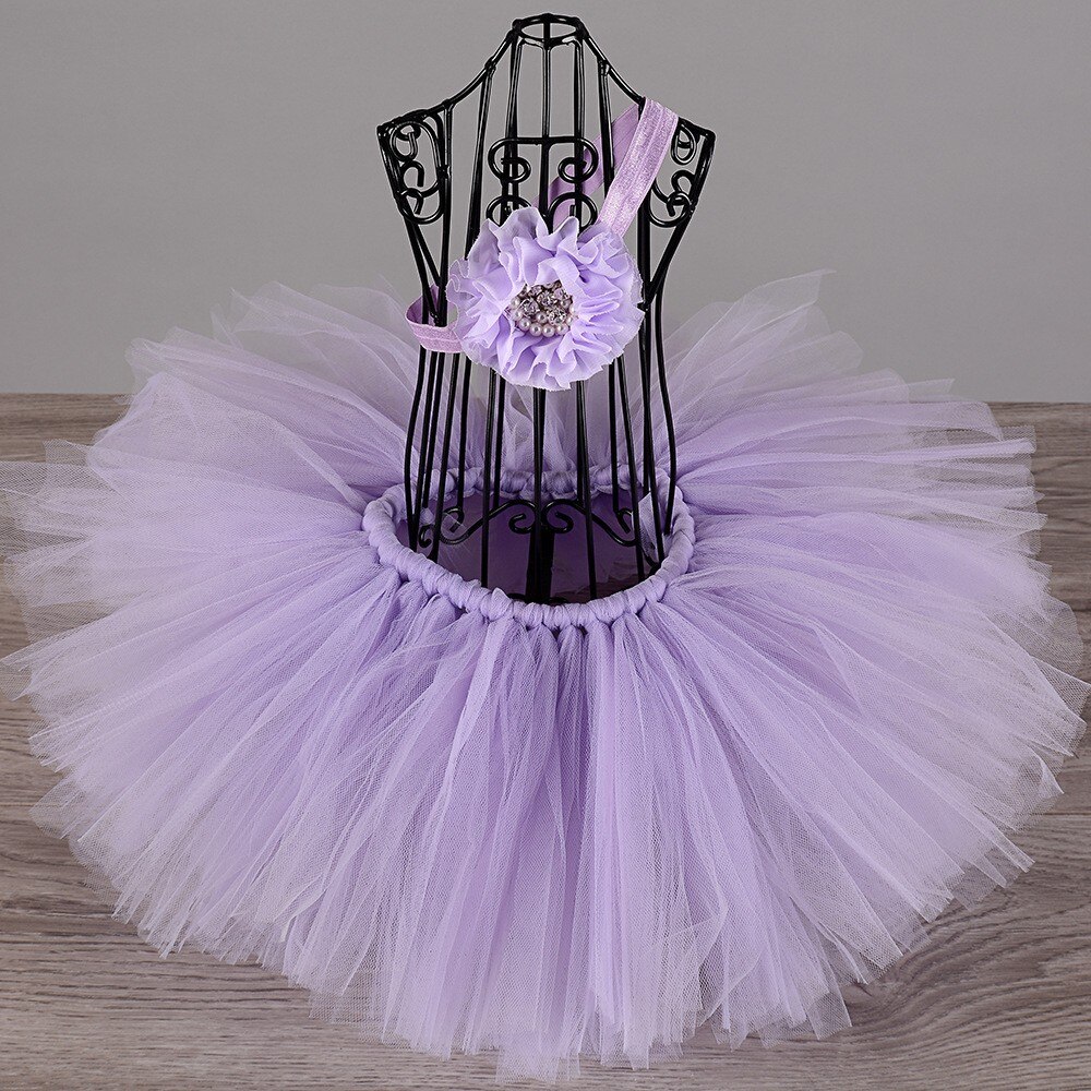 Bonito meninas rosa tutu saia infantil tule feito à mão pettiskirt ballet dança tutus undersaias com flor bandana crianças festa tutus